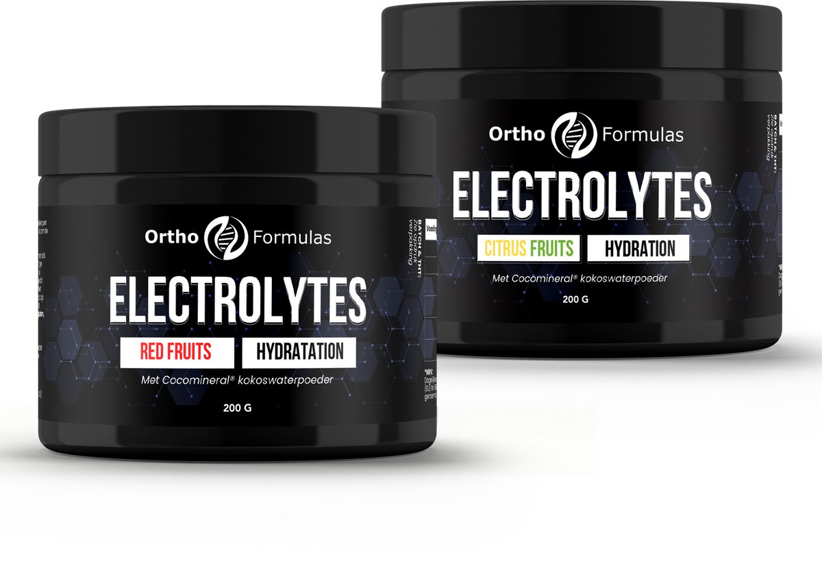 2x Elektrolyten Poeder Voordeelset - 400 gram - 80 doseringen - Geschikt voor Hyrox, Hardlopen & Crossfit - Citrus & Rood fruit