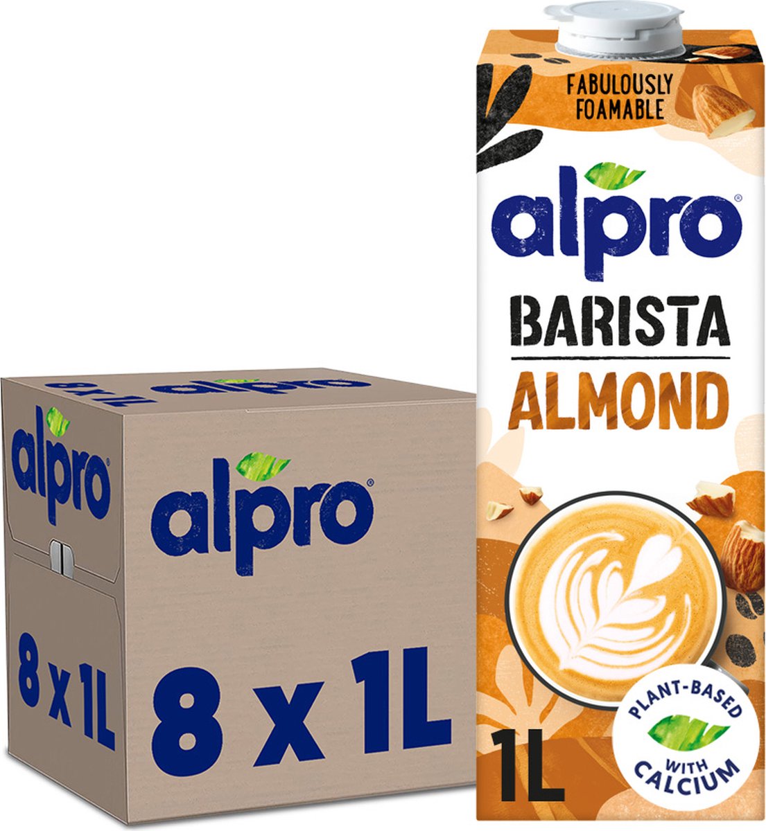 Alpro Barista Mandel-Schlagsahne-Milch 8 x 1 Liter