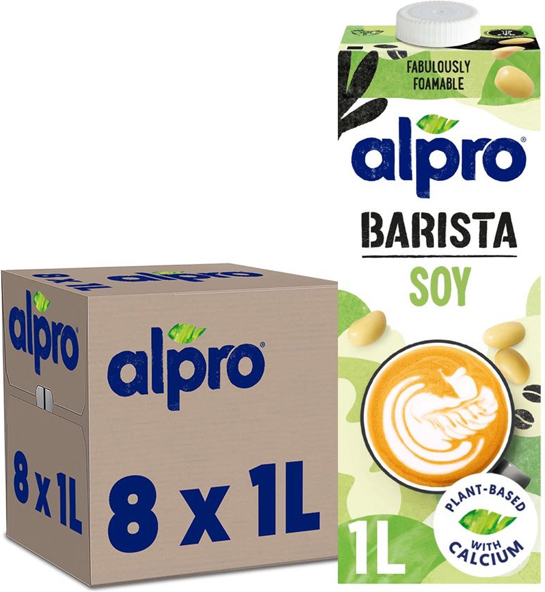 Alpro Barista Belebende Sojamilch 8 x 1 Liter