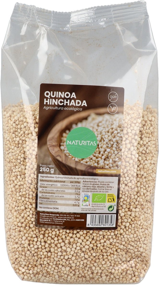 Bio gepofte quinoa 250 g|Bio puffed quinoa 250 g|Quinoa soufflé bio 250 g
