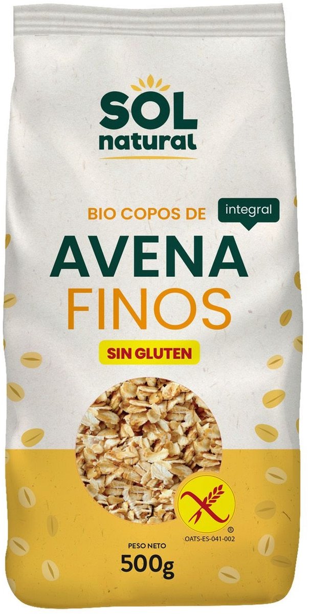 Bio glutenvrije fijne volkoren havervlokken 500 g|Thin Wholemeal Oat Flakes Bio 500 g|Flocons d'avoine à grains entiers fins bio sans gluten 500 g