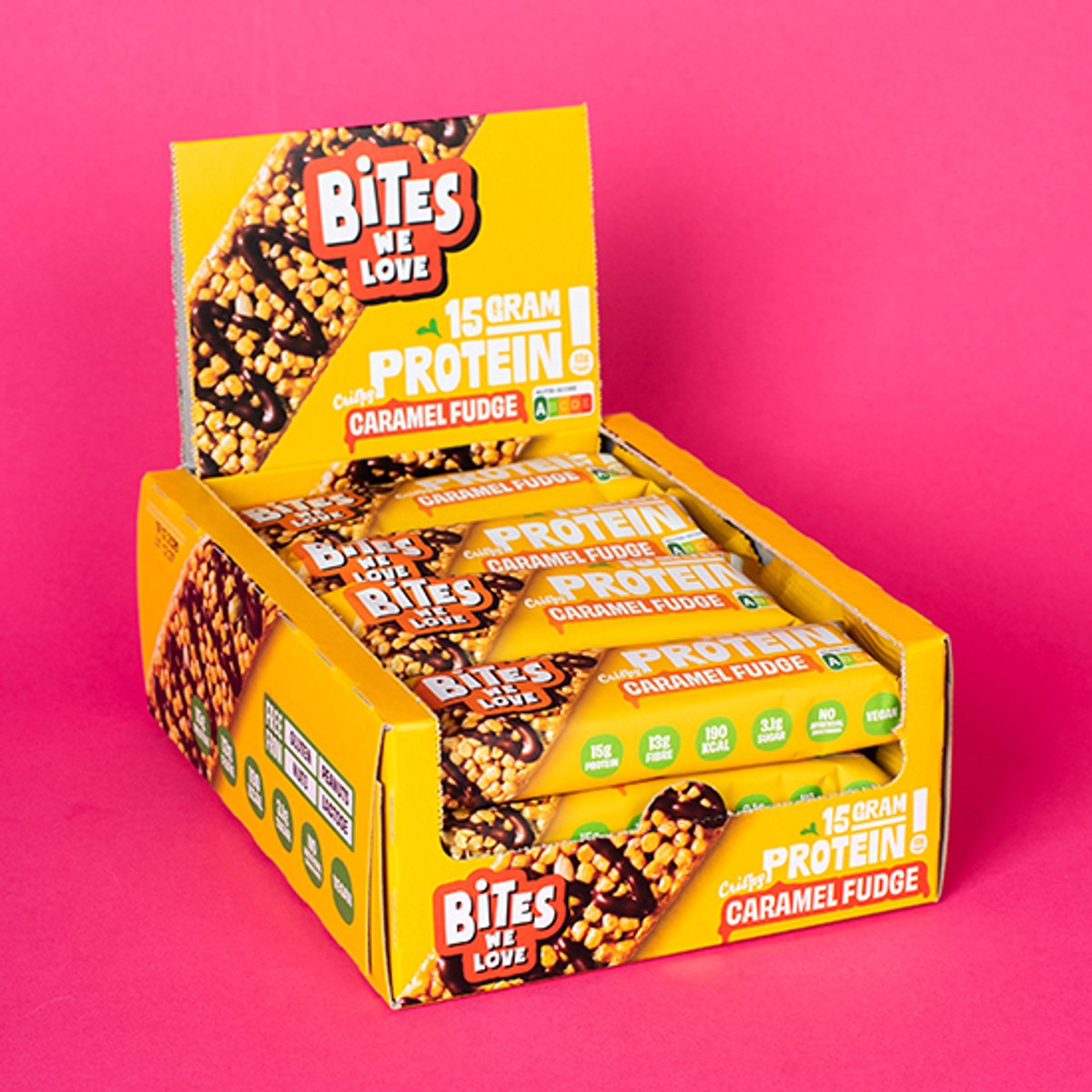 BitesWeLove Protein Bar Karamell Karamell Proteinriegel 6 x 12 x 50g - 72 Stück