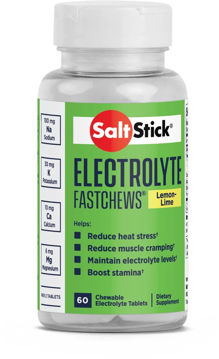 Saltstick Fastchews - Electrolyte - Lemon/Lime - 60 stuks