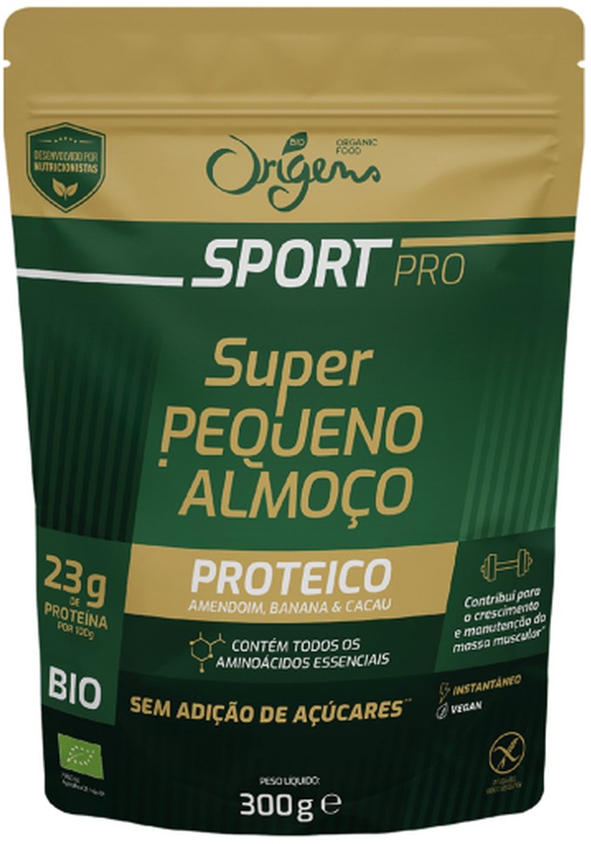 Super eiwit sportontbijt Bio 300 g de poudre (Cacoa - Banaan)|Super protein sport breakfast Bio 300 g of powder (Cocoa - Banana)|Petit-déjeuner sportif super protéiné Bio 300 g de poudre (Cacao - Banane)