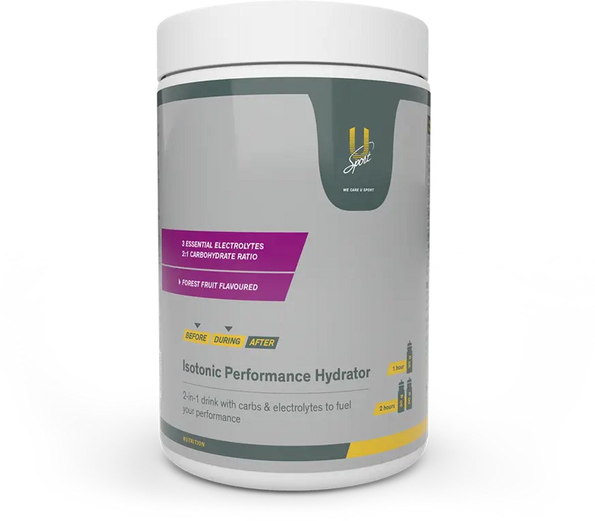 U-Sport Isotonic Performance Hydrator - Isotone Sportdrank - Forest Fruit - 4-voudige Koolhydraatmix - NZVT - 700g