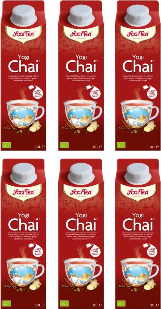 Yogi Tee Barista Chai Classic Benefit Pack - 6 x 1 Liter