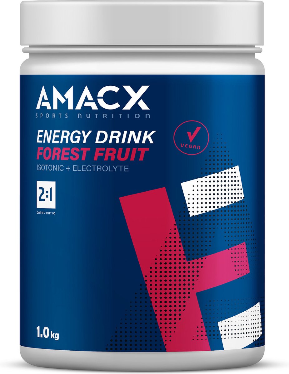 Amacx Energy Drink - Isotonisch - Elektrolyte - Waldfrucht - 1000g - 32 Portionen
