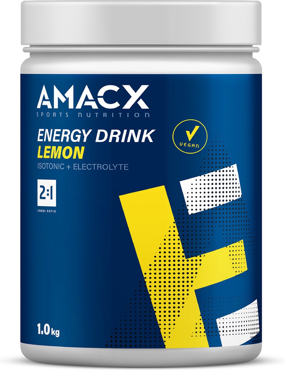 Amacx Energy Drink - Isotonisch - Elektrolyte - Zitrone - 1000g - 32 Portionen