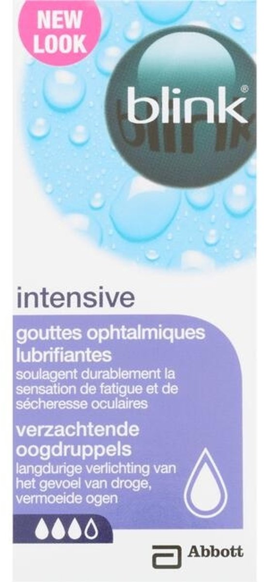 Blink Intensive Oogdruppels - Voor Langdurige Hydratatie - Geschikt met Contactlenzen - Met Hyaluronzuur - 10ml