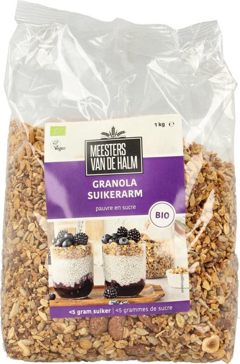 De Halm Granola suikerarm - Zak 1 kilo