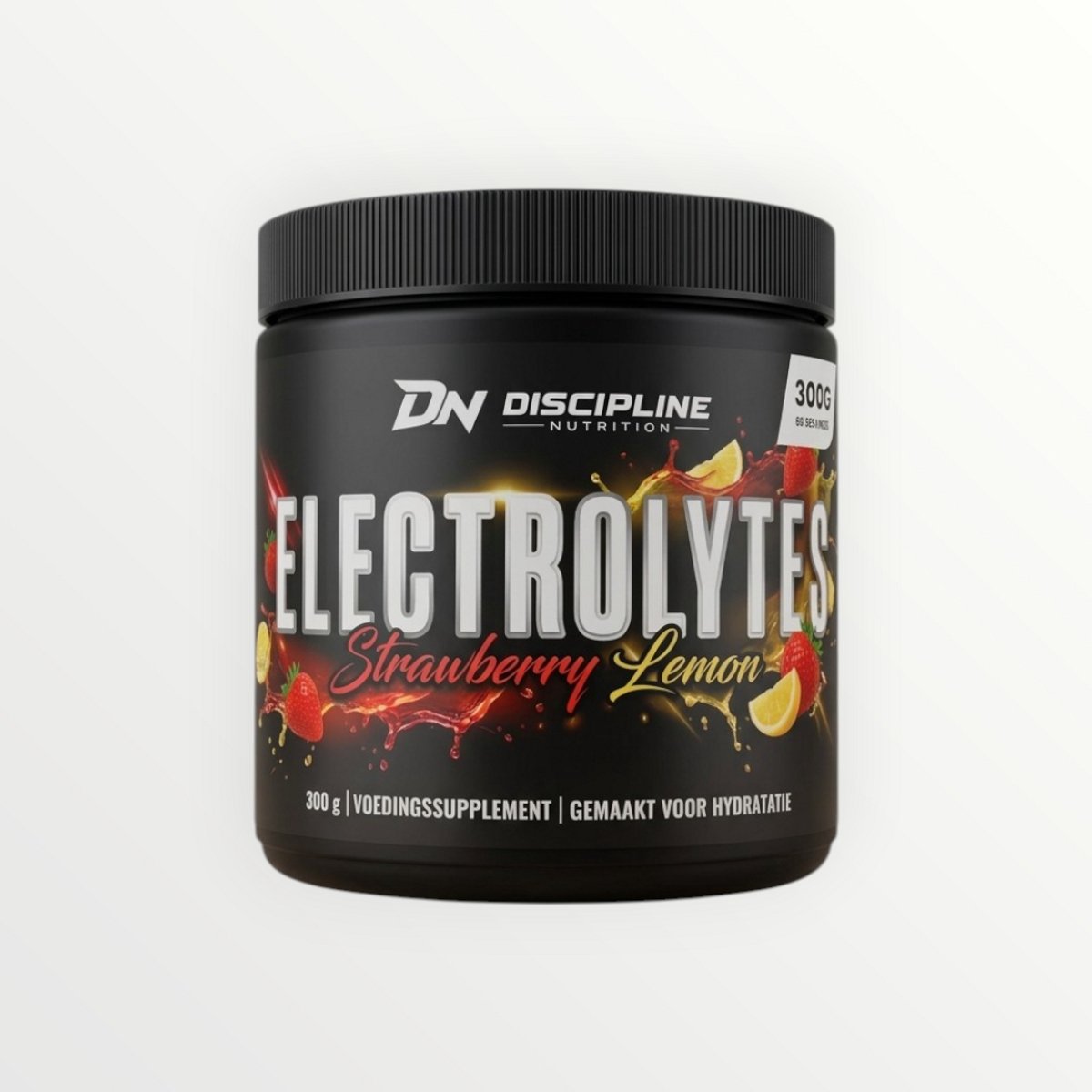 Discipline Nutrition - Elektrolyten poeder - Strawberry Lemon - 300Gr - 60 Servings