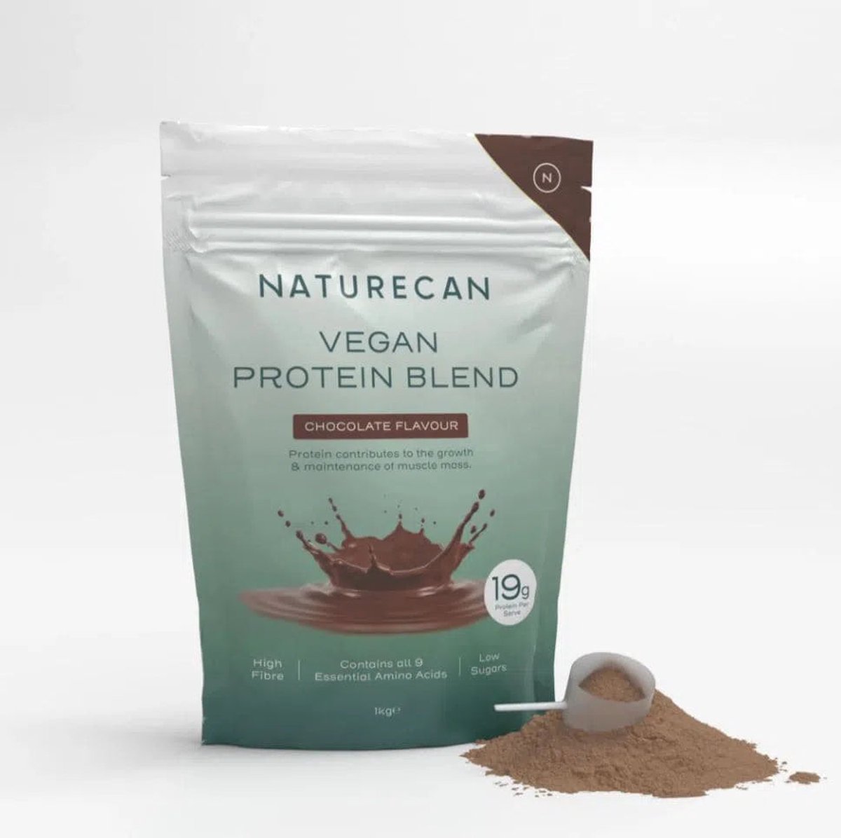 Naturecan Vegan Proteïne Poeder - Chocolade - 1000 g - Plantaardig Eiwit