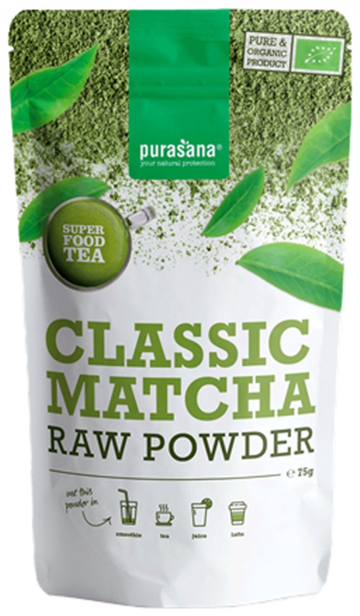 Purasana Matcha classic poeder/poudre vegan bio (75g)