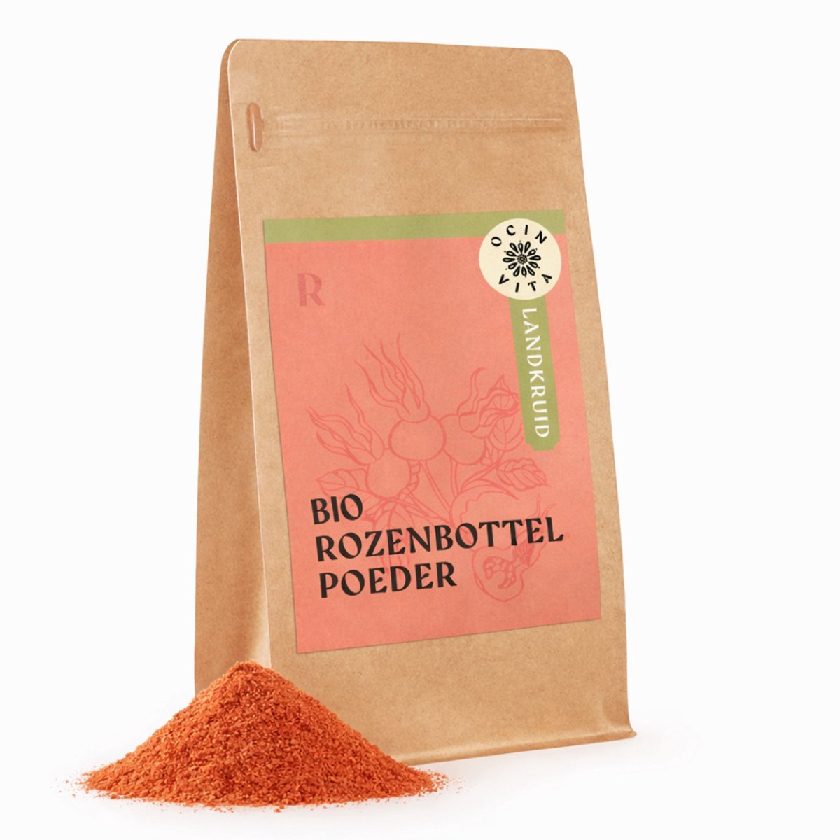 Rozenbottel Poeder Biologisch 1 kg- 100% Puur Superfood - Natuurlijke Bron van Vitamine C & Antioxidanten - Ocin Vita