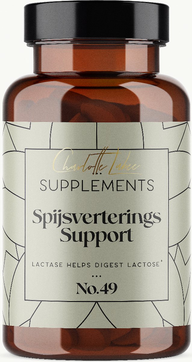 Spijsverteringsenzymen met Lactase | 60 capsules | Spijsverteringssupport Supplement | Charlotte Labee | Brain Balance
