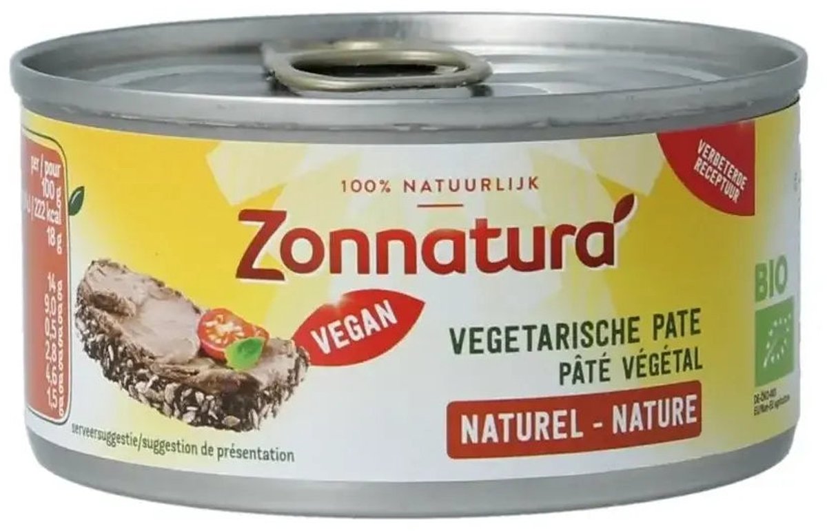 Zonnatura Vegetarische Pate Naturel Biologisch - 125 gr