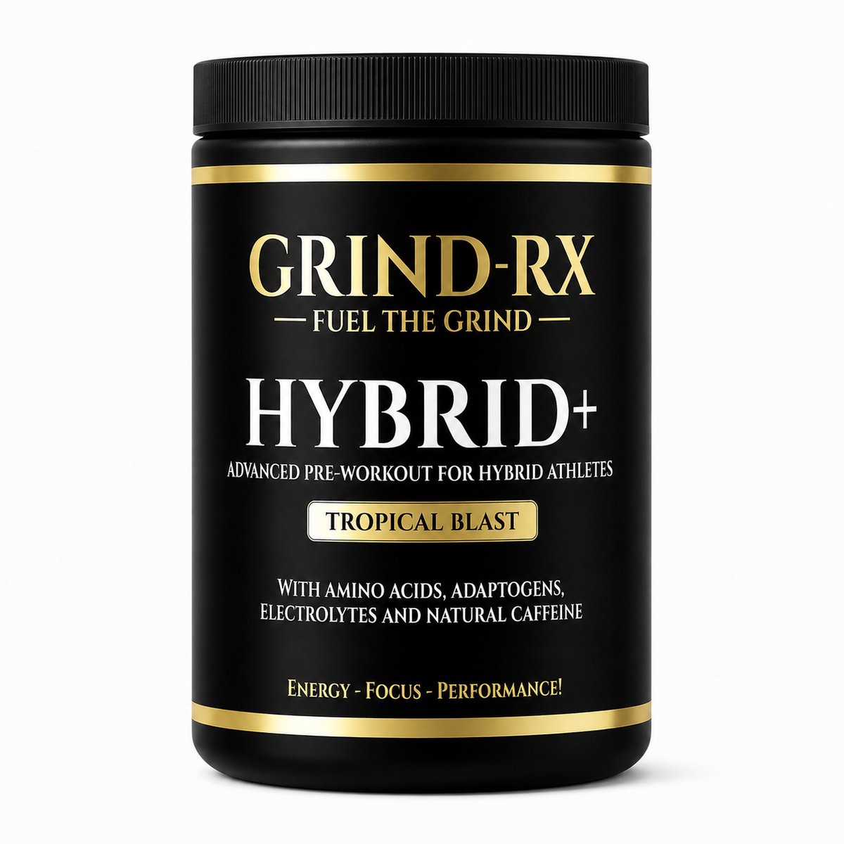 GRIND-RX HYBRID+ Pre Workout - Energie, Focus & Uithoudingsvermogen - Tropical Blast - 400g