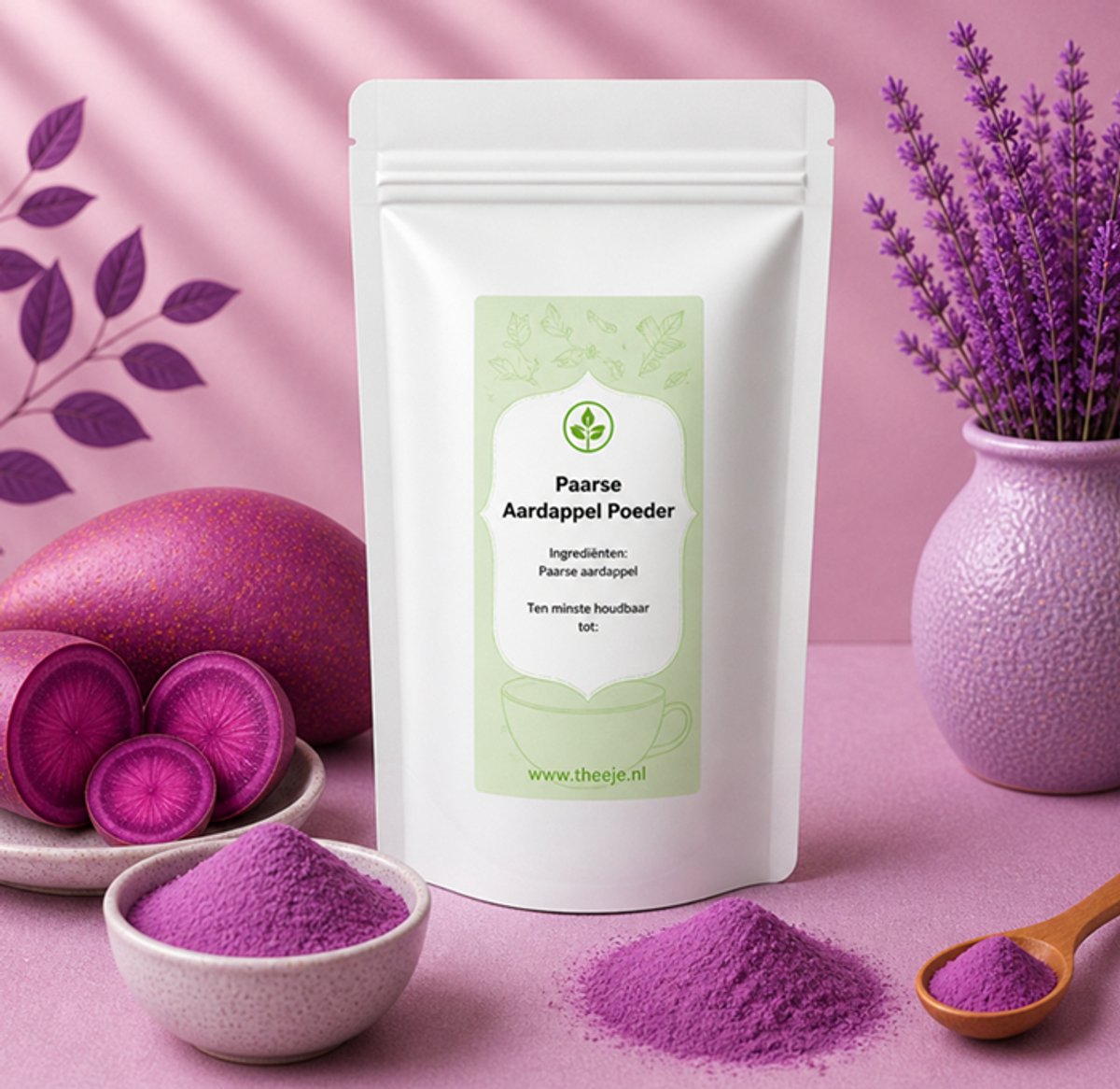 Paarse Aardappel poeder - Sweet Purple Potato - 100% Natuurlijke kleurstof - Hoogste Kwaliteit - 50 gram