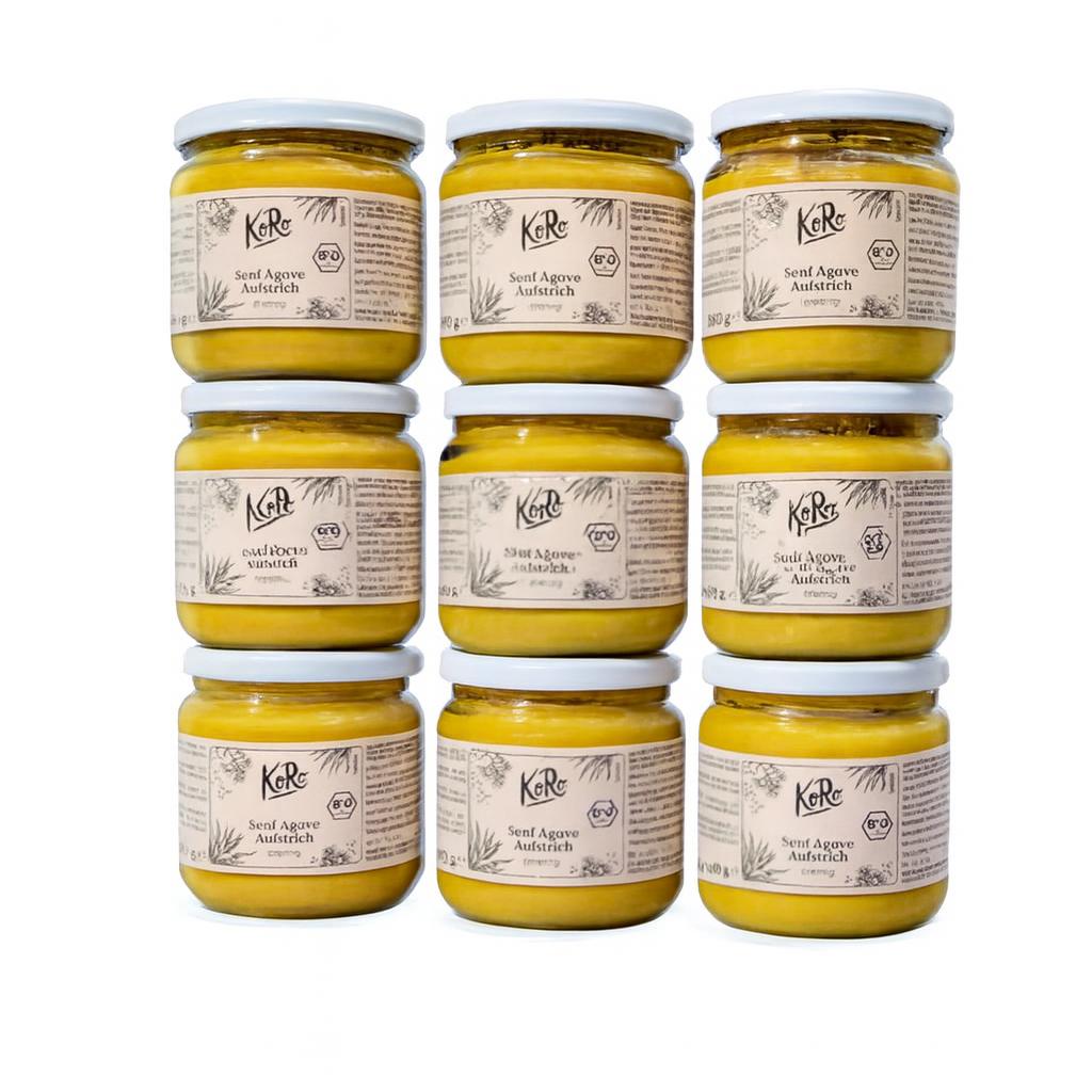 KoRo bio agave-mosterdspread 12 x 380 g vegan