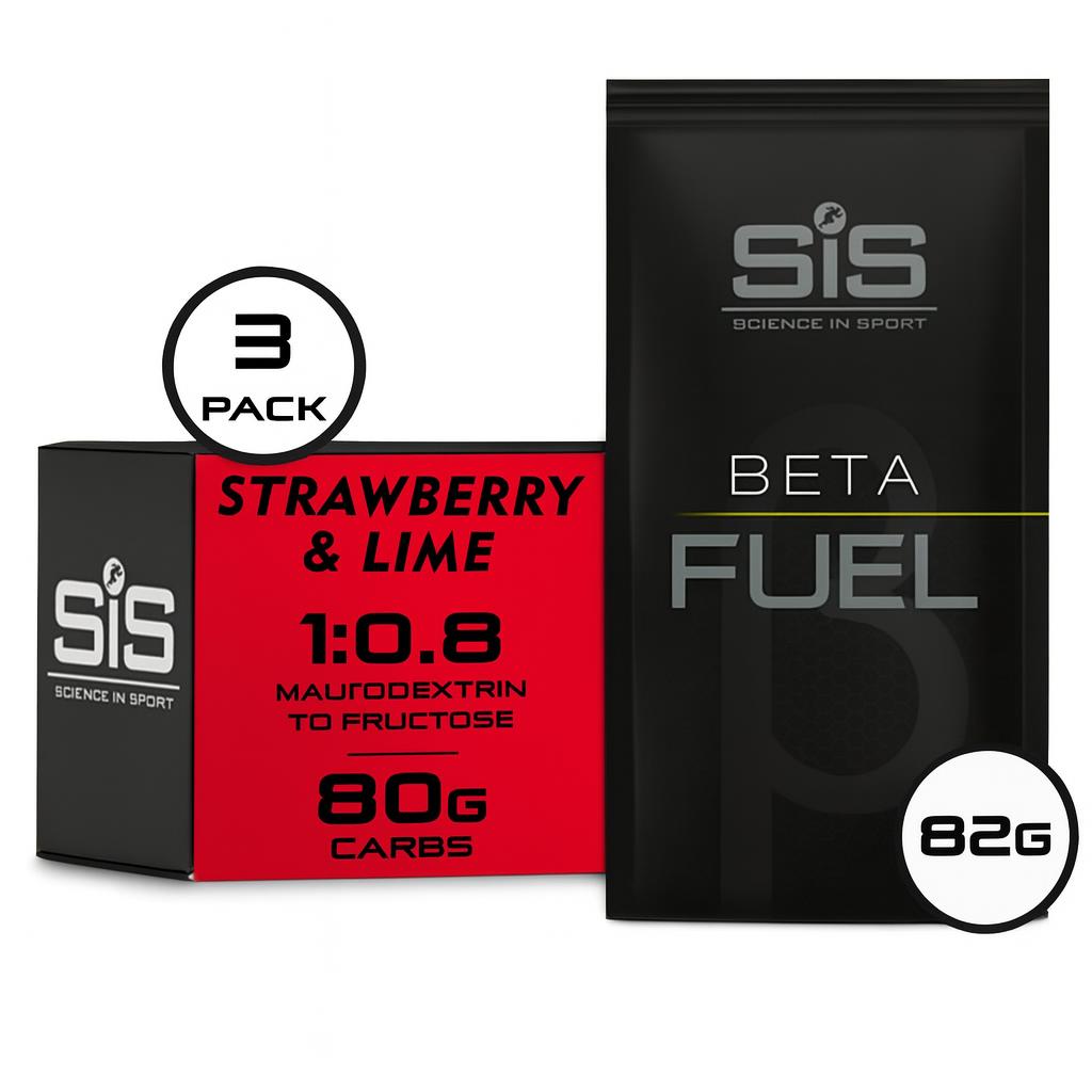 Science in Sport Beta Fuel sportpoeder 3 x 82 g aardbei-limoen