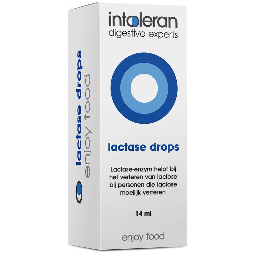 Intoleran lactase drops 14 ml vloeibaar enzym voor lactosevrij zuivel