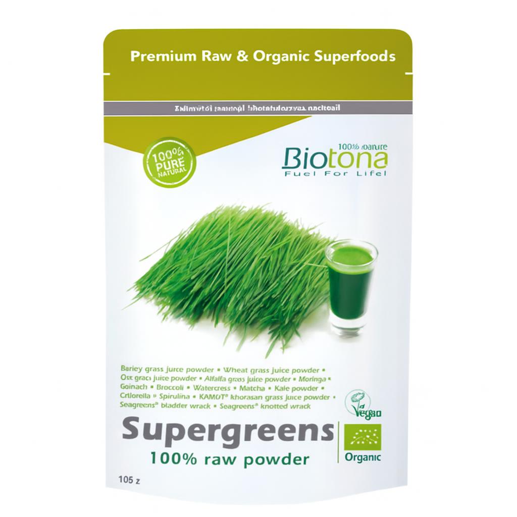 Biotona Supergreens poeder 150 g biologisch en plantaardig