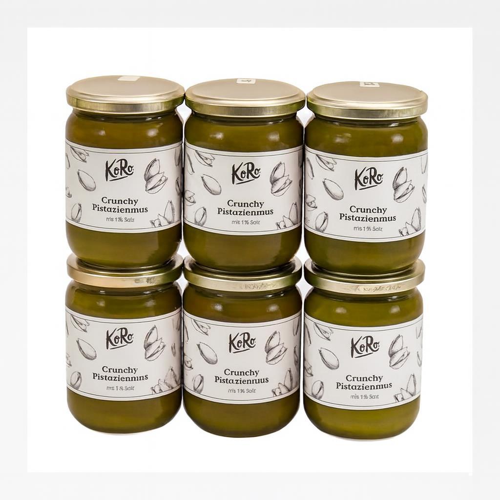 KoRo crunchy pistachepasta gezouten 6 x 500 g plantaardig